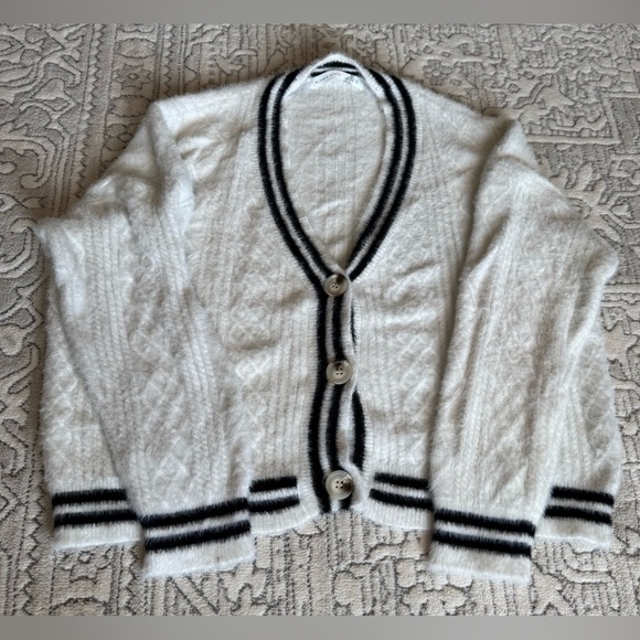 Altard state white cardigan size small.  Button down - Picture 1 of 8